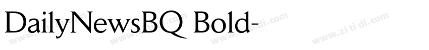 DailyNewsBQ Bold字体转换